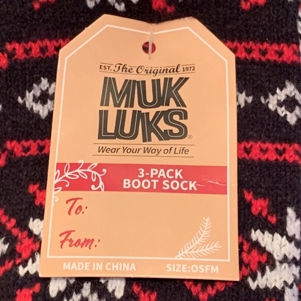Muk Luks 3-Pack Boot Socks